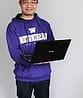 man carrying laptop 