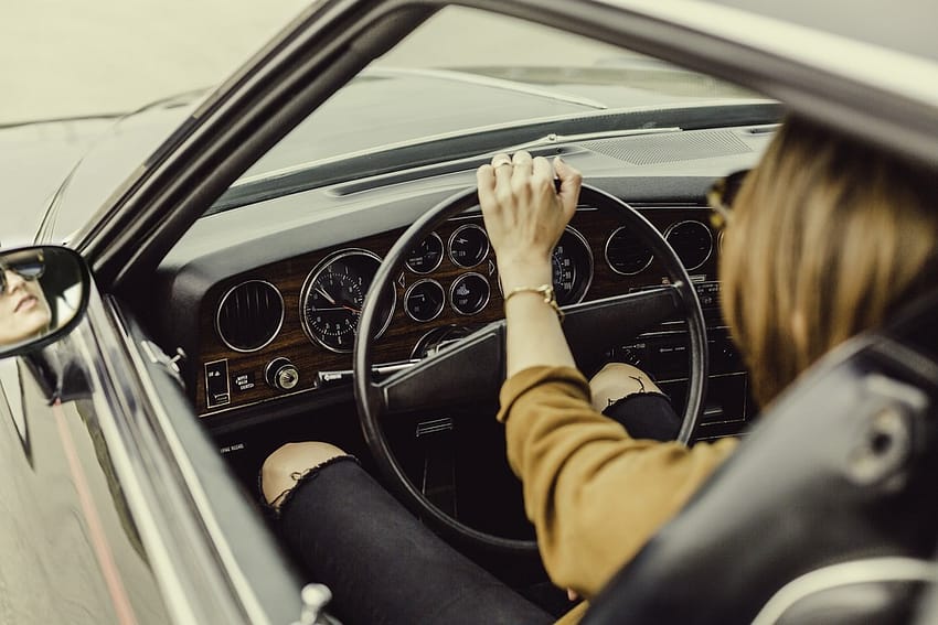 driving a car